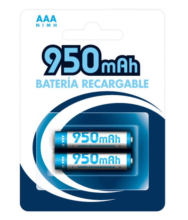 PILA RECARGABLE AAA LR03 800mAh (4 uds.) *