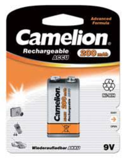 PILA RECARGABLE 9V BAT1080 RC22 250mAh CAMELION*