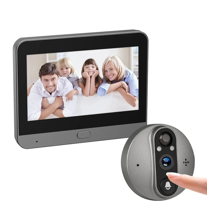 Mirilla digital inteligente Tuya con cámara 3 MP, pantalla de 4,3 pulgadas y Wi-Fi