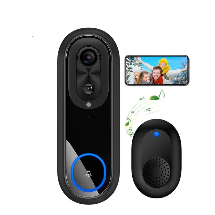 Timbre con cámara Tuya 1080p, Wi-Fi de doble banda 2,4/5 GHz, IP65 y batería de 7000 mAh