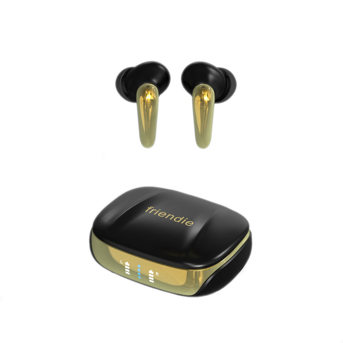 Auriculares AIR Focus ANC con cancelación activa de ruido, negro mate y dorado