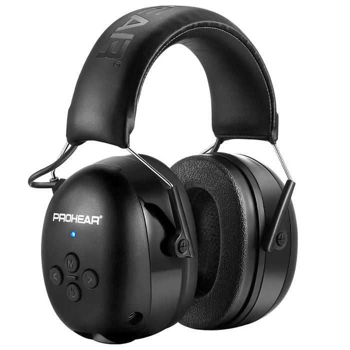 Orejeras electrónicas negras Bluetooth 5.0 con atenuación acústica NRR 25 dB