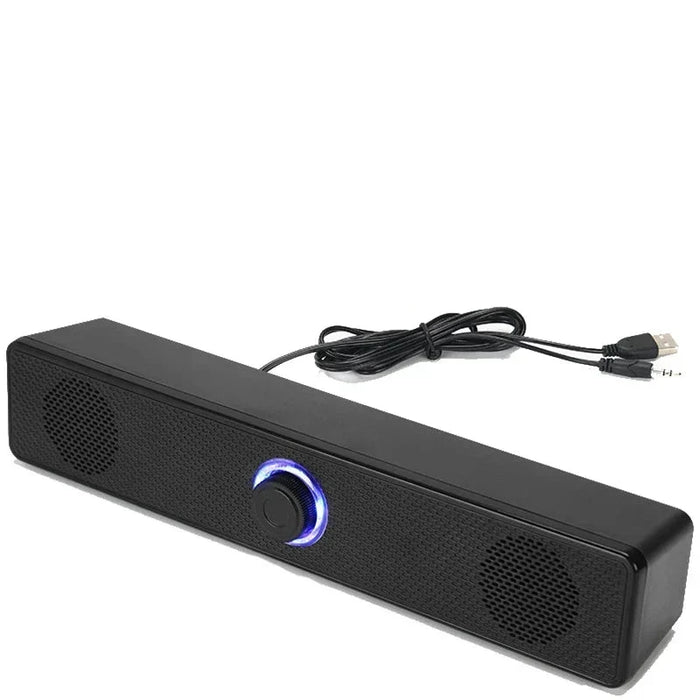 Barra de sonido NNEOBA para PC con entrada AUX de 3,5 mm y alimentación USB