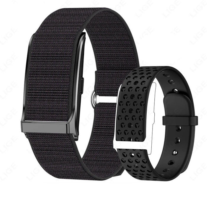 Black screenless smart fitness band