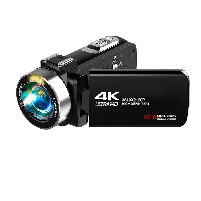 Cámara digital compacta 4K con pantalla giratoria de 3 pulgadas y zoom digital 18×