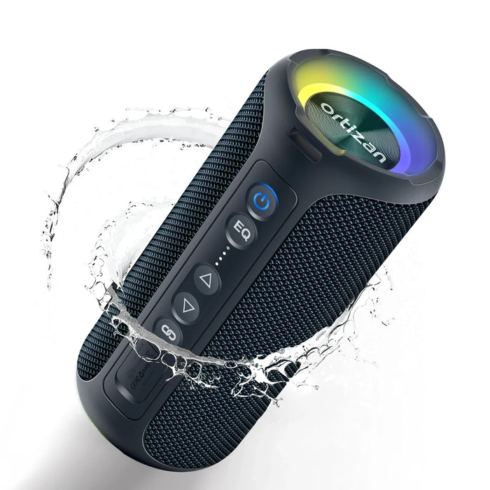 Altavoz Bluetooth 5.3 de 40 W con graves reforzados, batería de 6600 mAh y luces