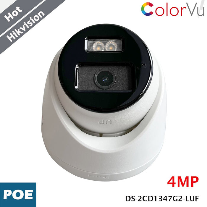 Cámara IP Hikvision DS-2CD1347G2-LUF ColorVu 4 MP, 2,8 mm, PoE