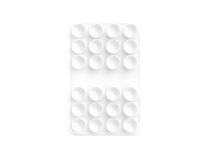 Support téléphone Techancy TZ6303 en silicone blanc à 48 ventouses