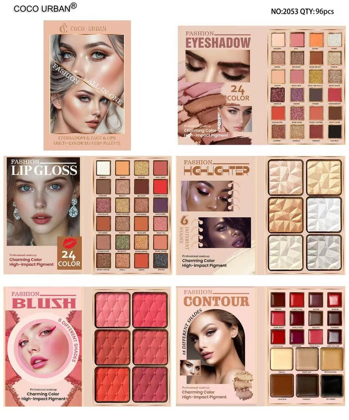 Paleta COCO URBAN Todo en Uno | Rostro, Ojos y Labios | Uso Diario y Regalo