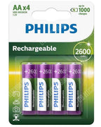PILA RECARGABLE AA HR6 2600mAh Philips (4 uds.) *