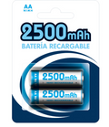 PILA RECARGABLE AA LR06 2500mAh (2 uds.) *