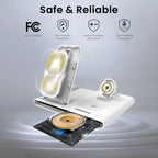 Cargador inalámbrico plegable 4 en 1 Jabees PowerGlow con luz LED