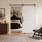 Rail de 200 cm pour porte de grange coulissante en acier au carbone
