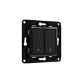 Shelly Wall Switch 2 — Pulsador de Pared Doble para Relés Shelly. Negro