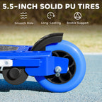 Trottinette électrique pour enfants 6-14 ans, vitesse maximale 10 km/h, lumières LED colorées, frein électrique, bleu-7