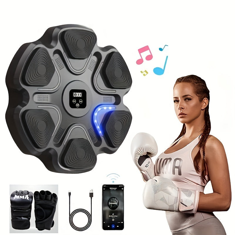 Wall-mounted smart music boxing trainer