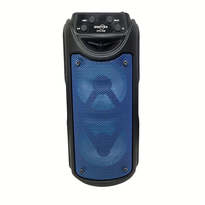 Altavoz inalámbrico portátil NNETM con luces LED y entrada USB, negro
