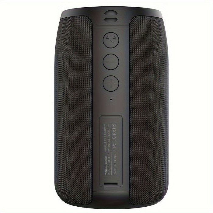 Altavoz Bluetooth portátil 5 W con batería de 1800 mAh, USB-C y refuerzo de graves