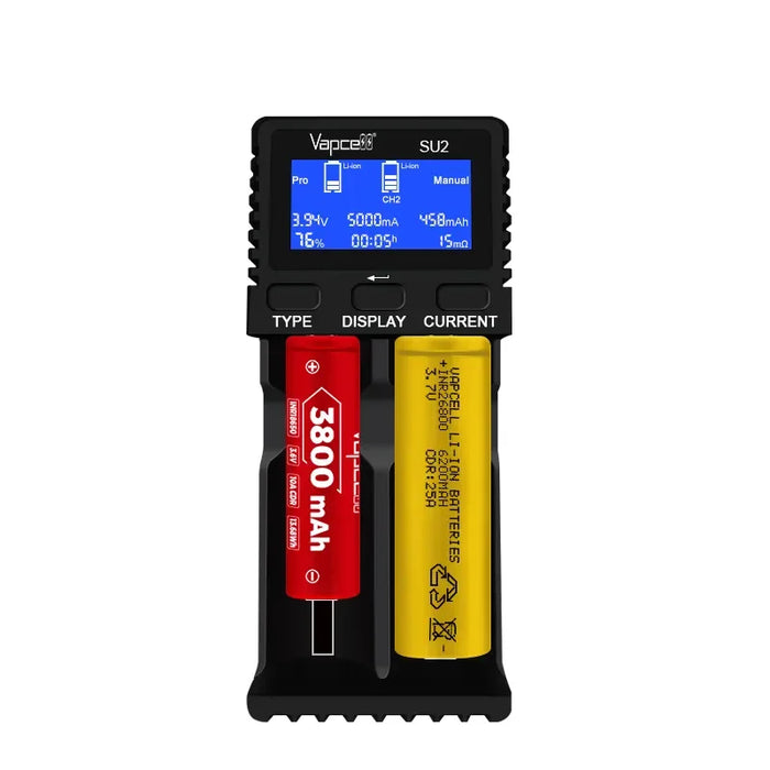 Vapcell SU2 smart two-slot charger