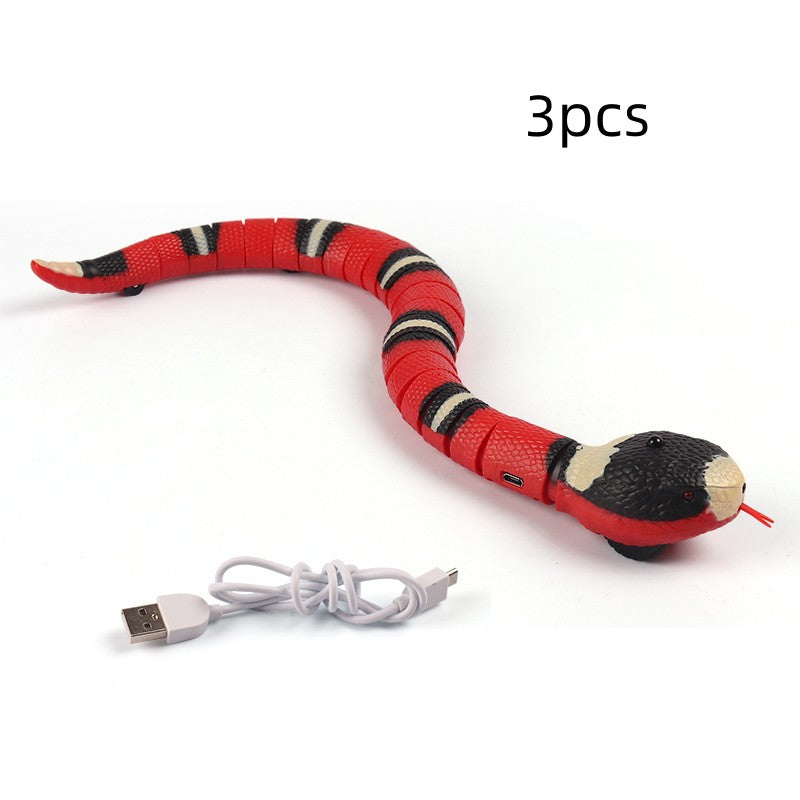 Serpent-jouet automatique à capteur pour animaux