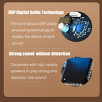Portable Bluetooth Speaker With Retro Lychee Pattern (Black)-2