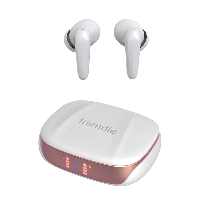 Auriculares inalámbricos Friendie AIR Focus ANC blanco perla y oro rosa