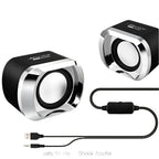 Portable Bass Computer Speakers with Subwoofer (Black)-1