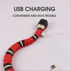 Serpent-jouet à capteur intelligent pour chats