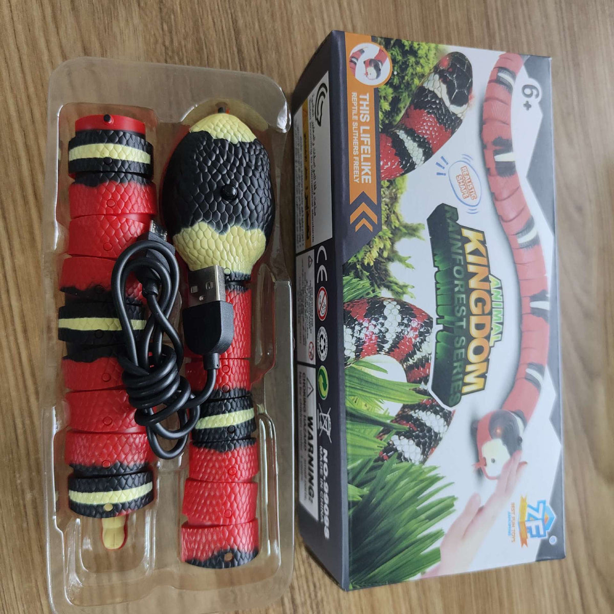 Serpent-jouet à capteur intelligent pour chats