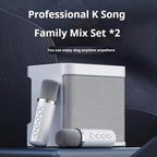 Portable Dual Microphone Karaoke Speaker System (White)-1