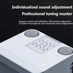 Portable Dual Microphone Karaoke Speaker System (White)-3