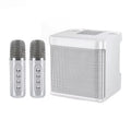 Portable Dual Microphone Karaoke Speaker System (White)-0