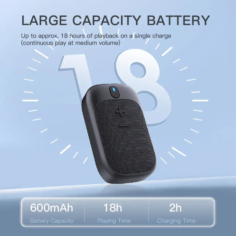Portable Mini Bluetooth Speaker With Waterproof (Black)-3