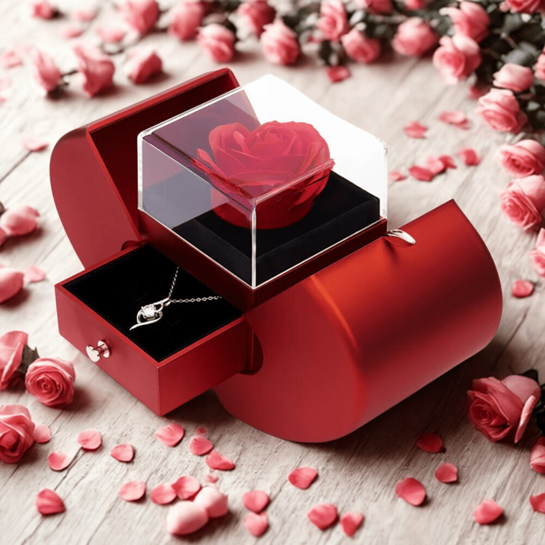 Joyero AppleRose - Rosa Eterna con Cajón Secreto