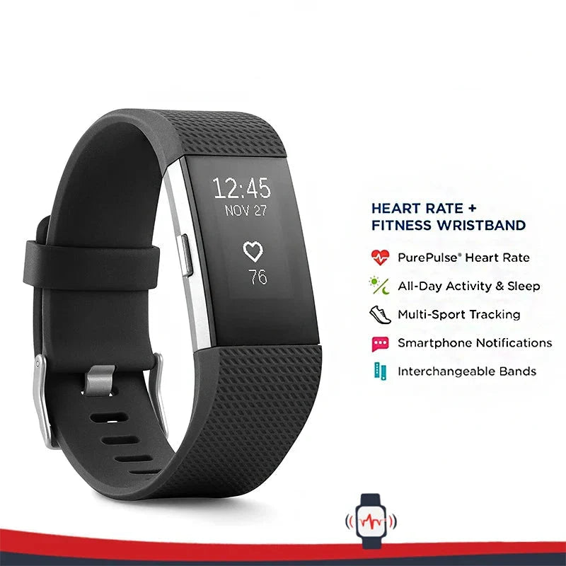 Smart Fitness Wristband Heart Rate Black-2