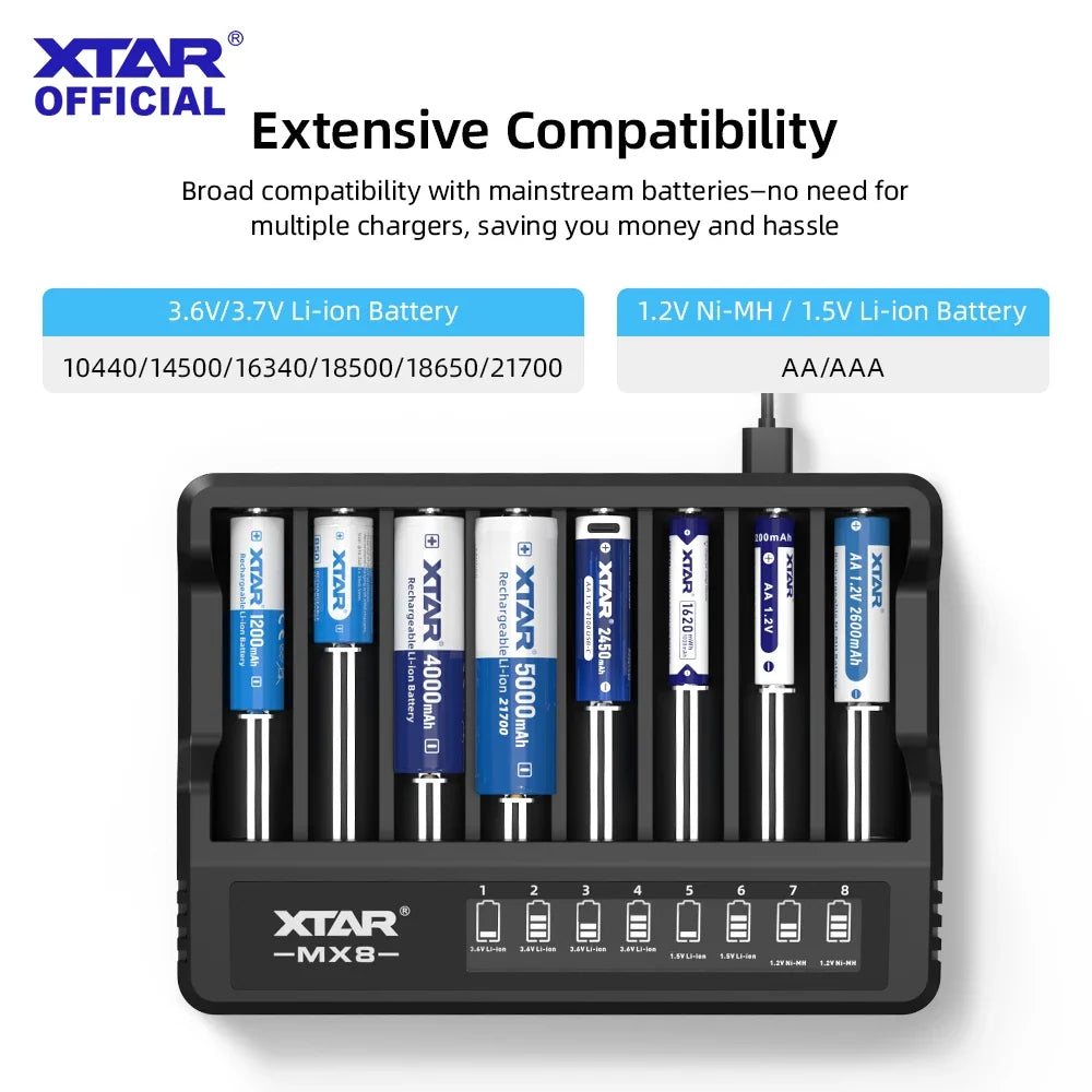 XTAR MX8 Smart Battery Charger-2