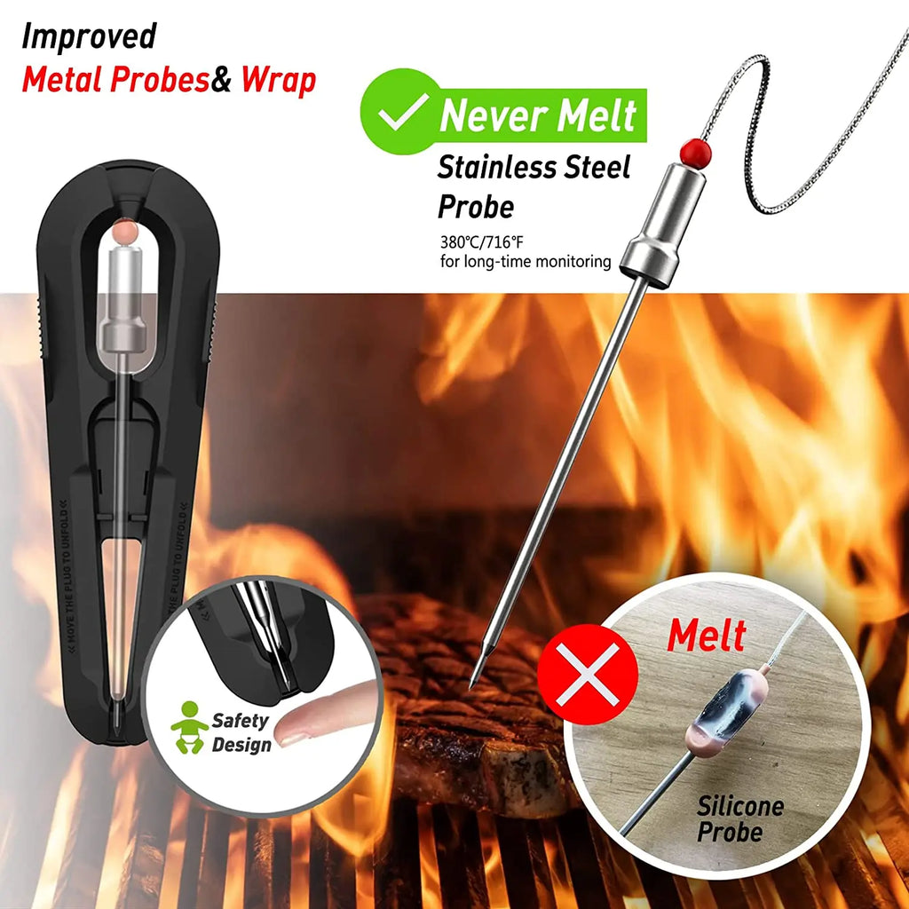 Grill Smart Wireless Meat Thermometer Black-4