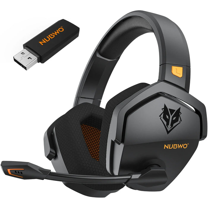 Auriculares gaming NUBWO G06 Dual Wireless con micrófono y batería de 1500 mAh, naranjas