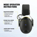 Rechargeable Noise Reduction Earmuffs Yellow-3