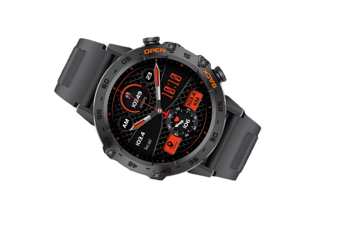 Black men's Bluetooth smartwatch