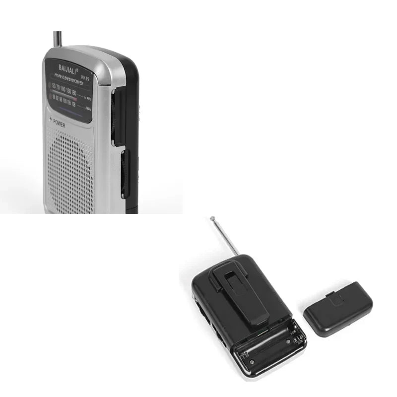 Full Band Portable Mini Pocket Radio Silver-3