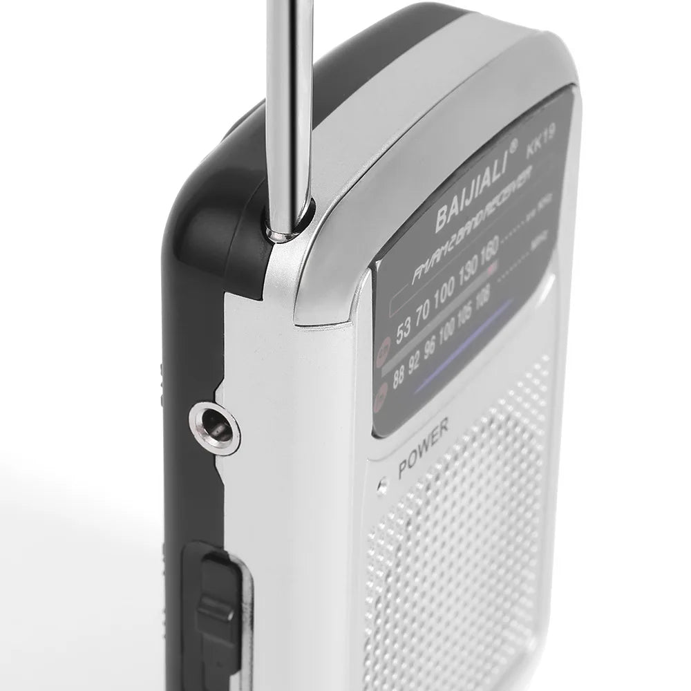 Full Band Portable Mini Pocket Radio Silver-1