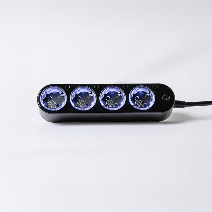 Shelly Power Strip 4 Gen4 Negra — Regleta Inteligente WiFi con Matter