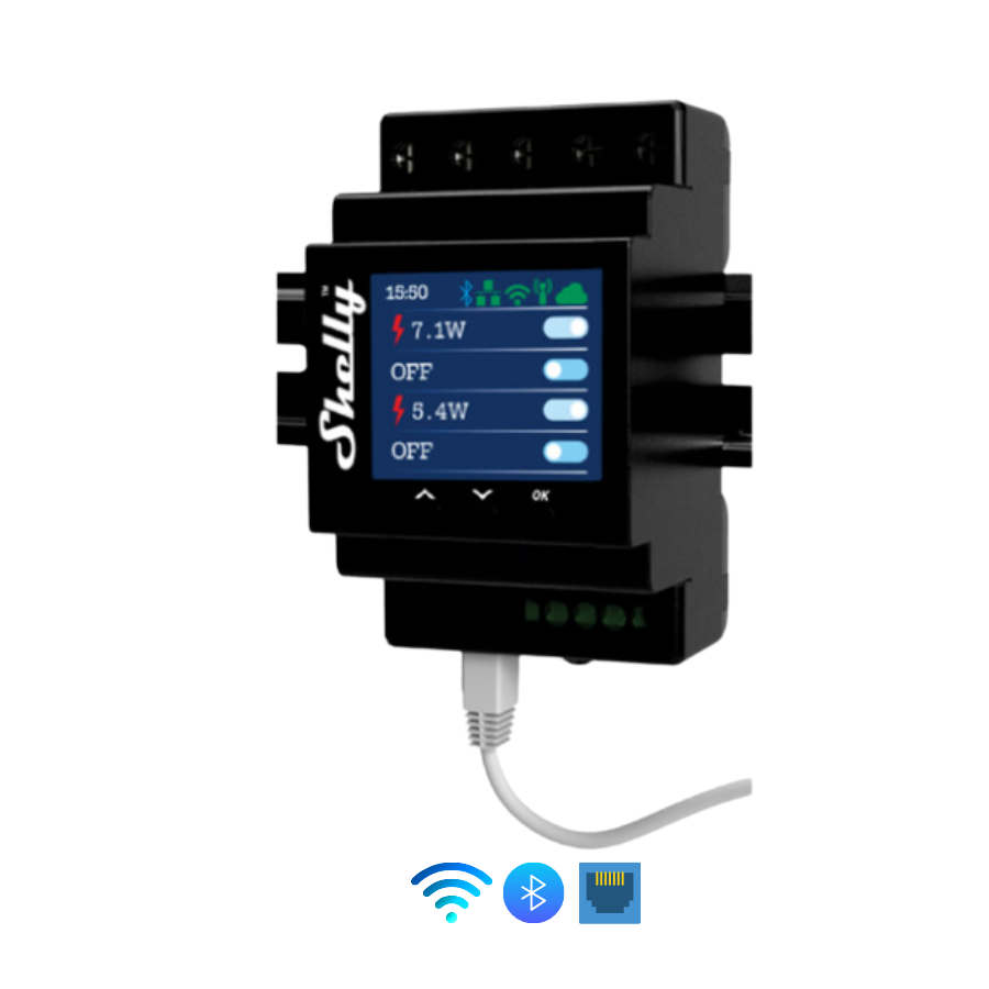 Shelly Pro 4PM v2 — Relé DIN 4 Canales con Medidor de Energía