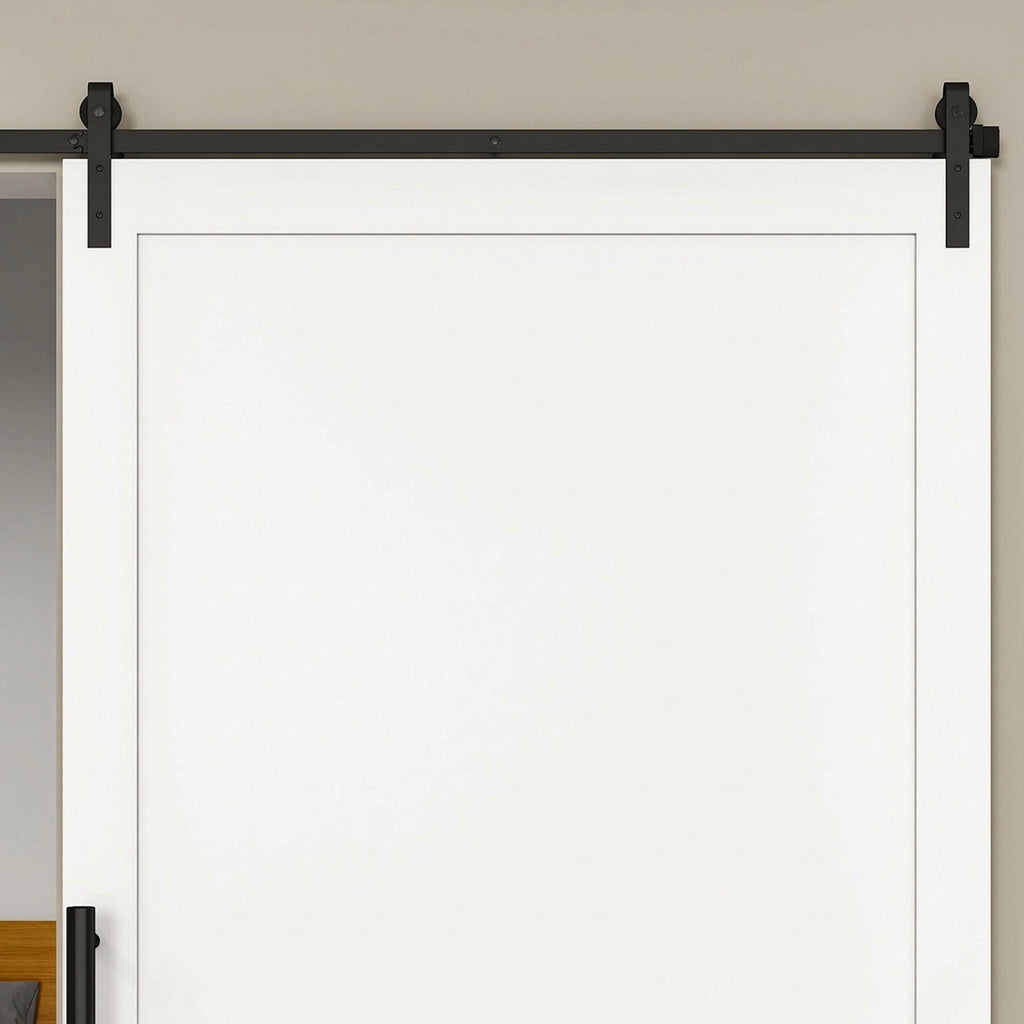 Rail de 200 cm pour porte de grange coulissante en acier au carbone