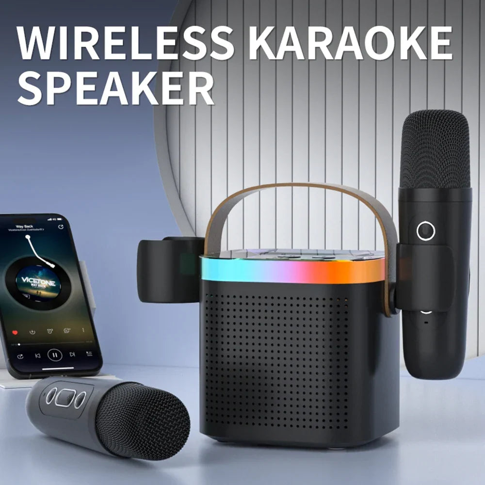 Portable Bluetooth Karaoke Speaker System with Microphones-1