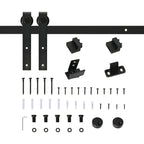 Rail de 200 cm pour porte de grange coulissante en acier au carbone