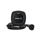 Black three-phase Wallbox Pulsar Max 22 kW electric car charger with 5 m Type 2 cable, front catalogue view.