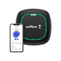 Wallbox Pulsar Max 22 kW electric car charger and example of app control; catalogue image.