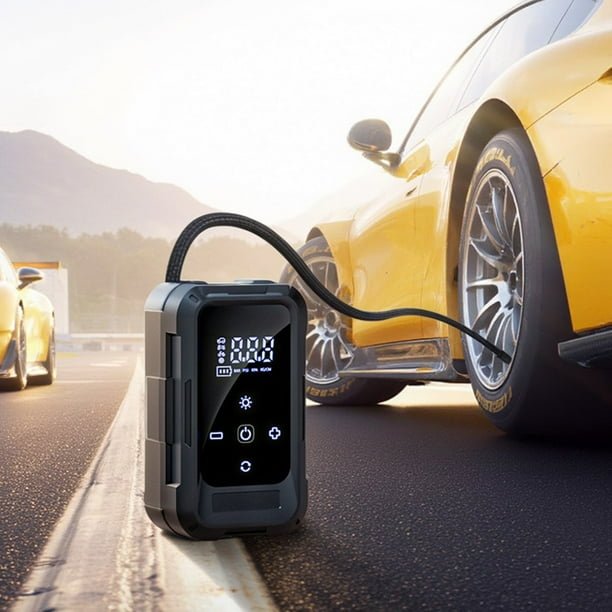 Compresor de Aire Eléctrico Portátil | Inflado Automático + Pantalla LCD